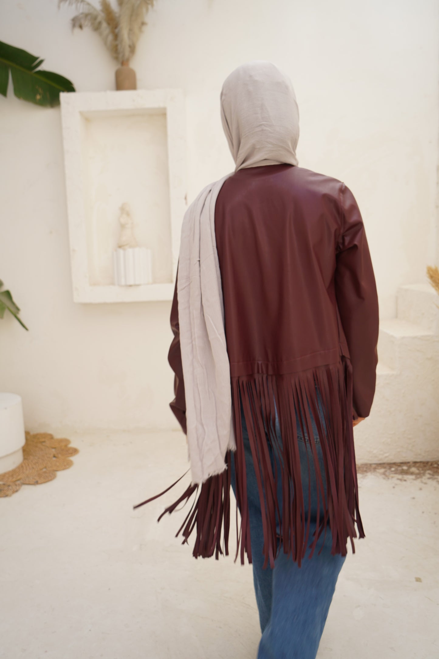 Nasaya Sierra leather burgundy Jacket