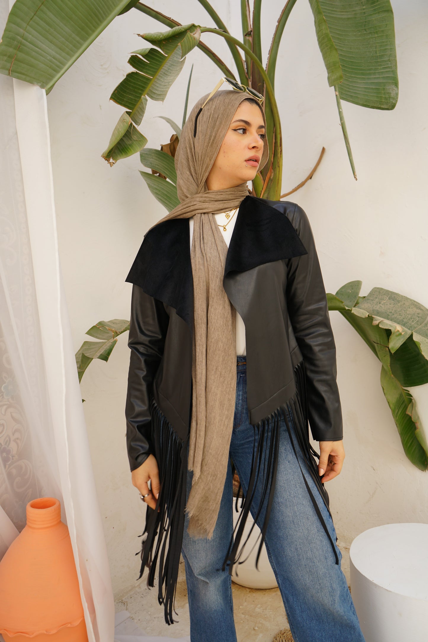 Nasaya Sierra leather black Jacket