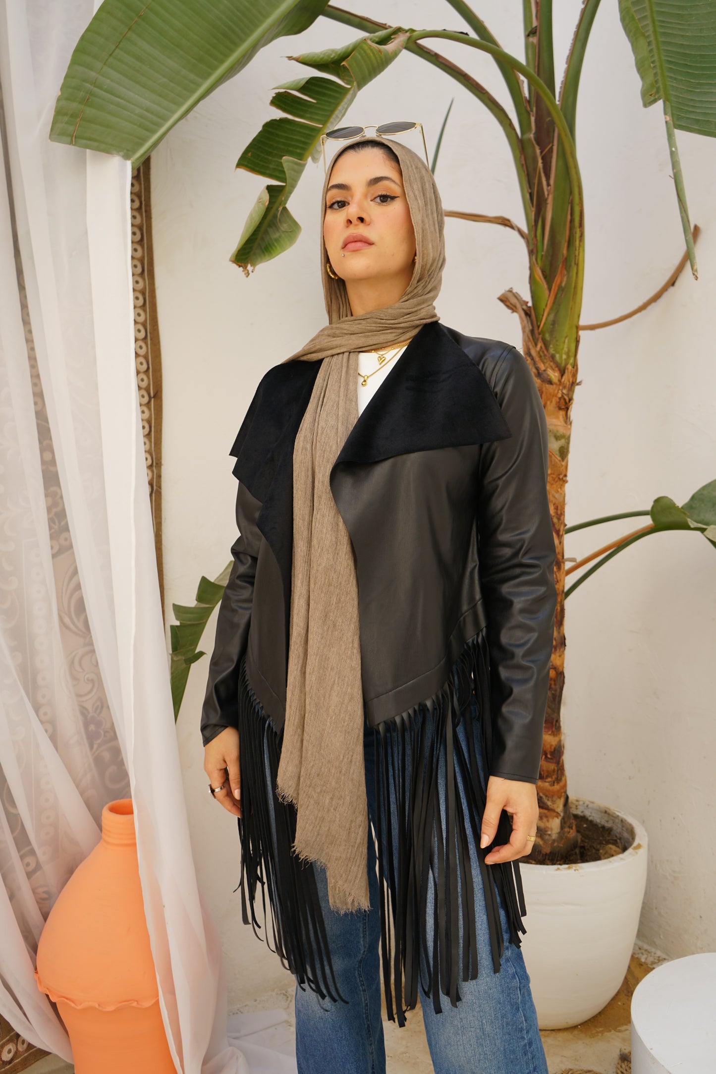 Nasaya Sierra leather black Jacket