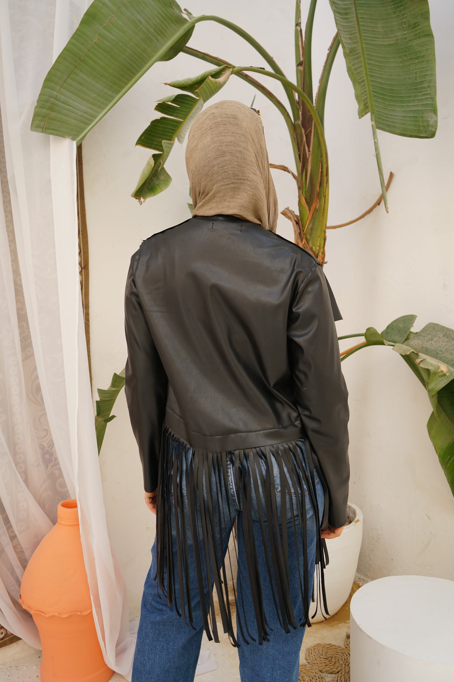 Nasaya Sierra leather black Jacket