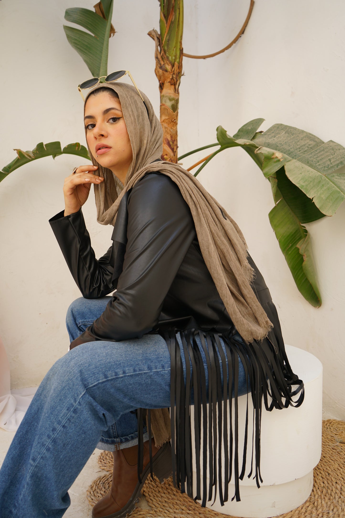 Nasaya Sierra leather black Jacket