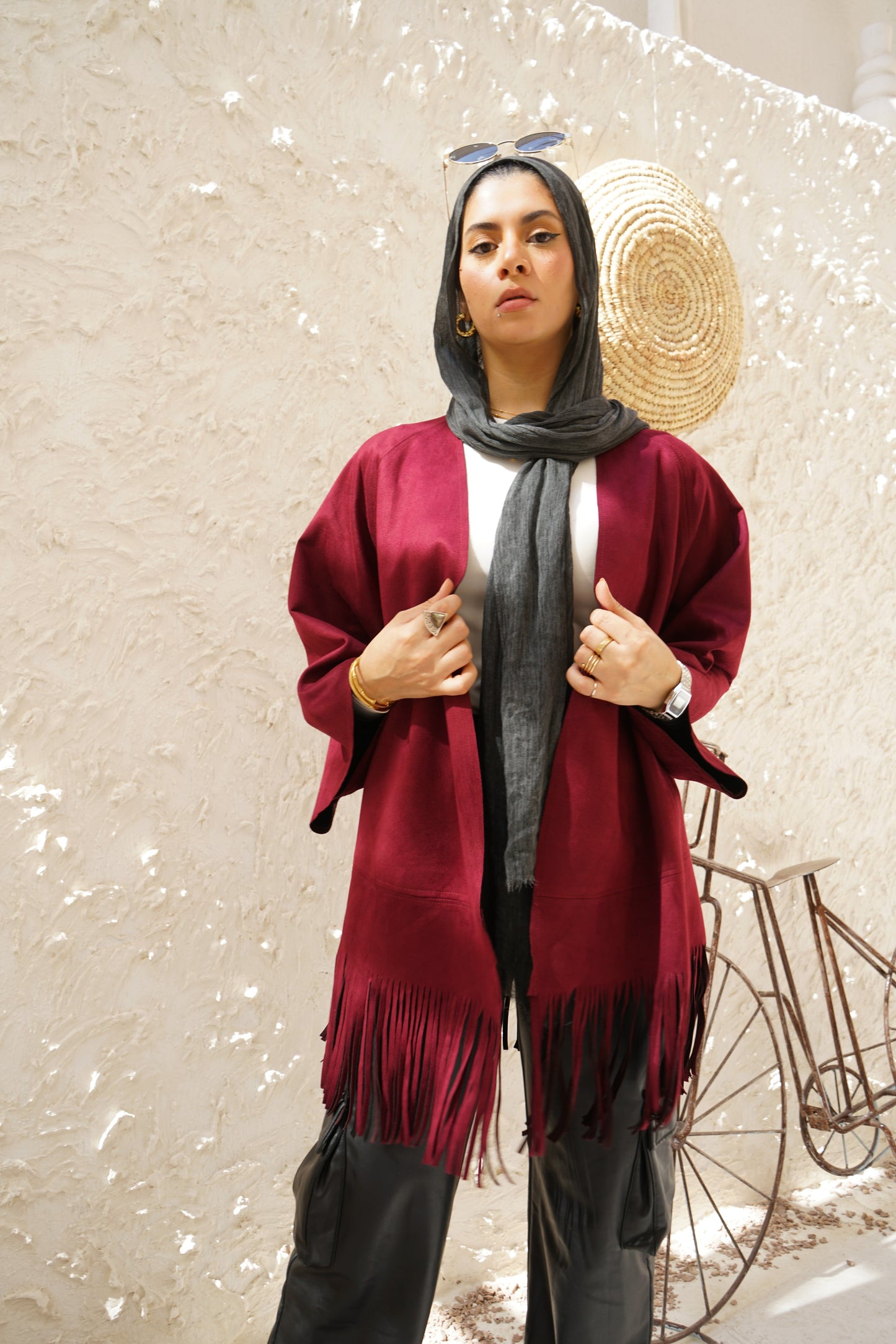 Nasaya Chamois K Burgundy Kimono one size