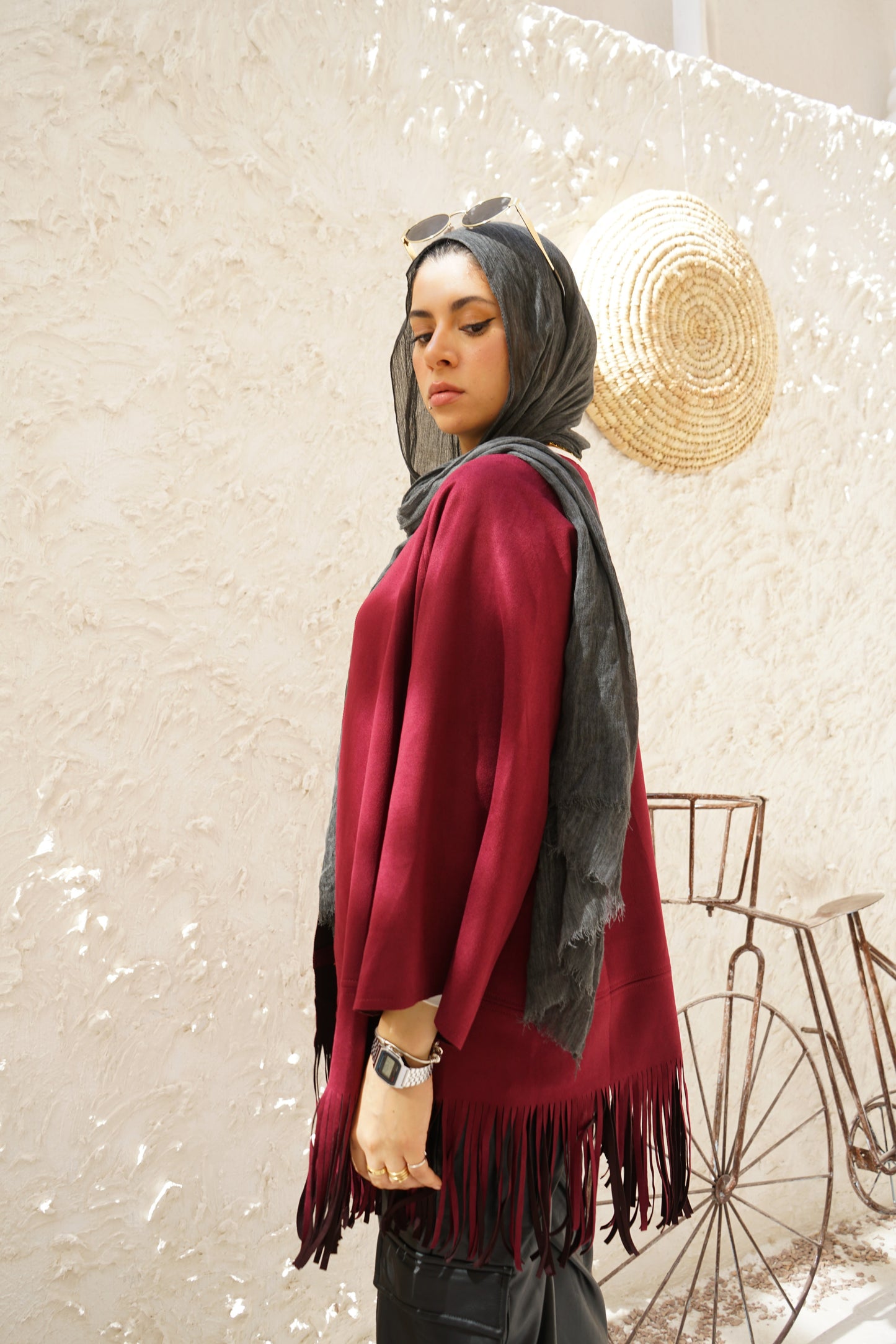 Nasaya Chamois K Burgundy Kimono one size