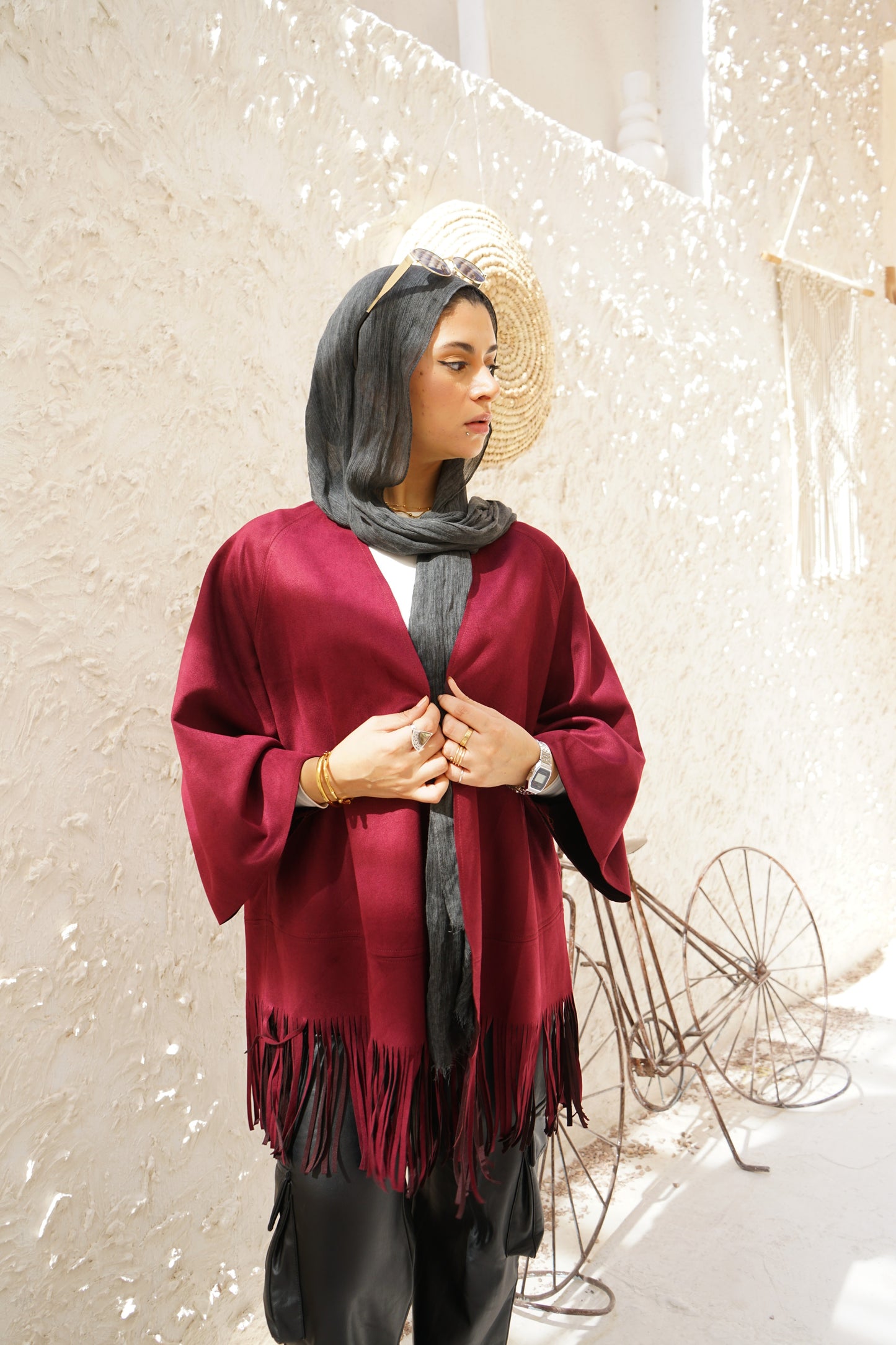 Nasaya Chamois K Burgundy Kimono one size