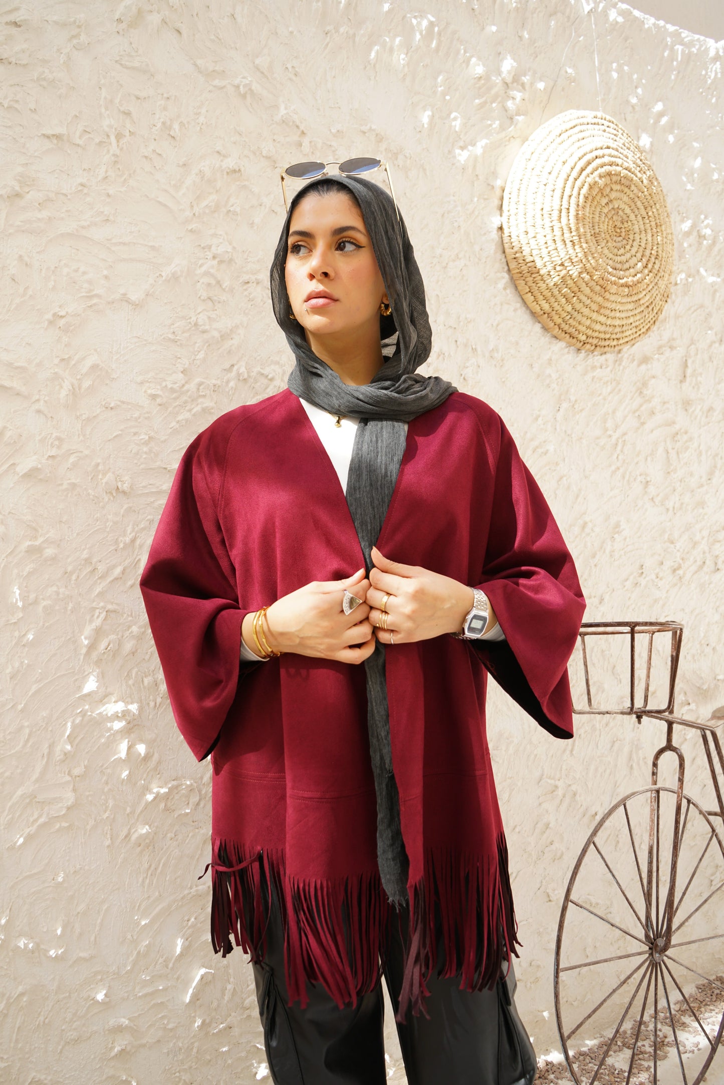 Nasaya Chamois K Burgundy Kimono one size