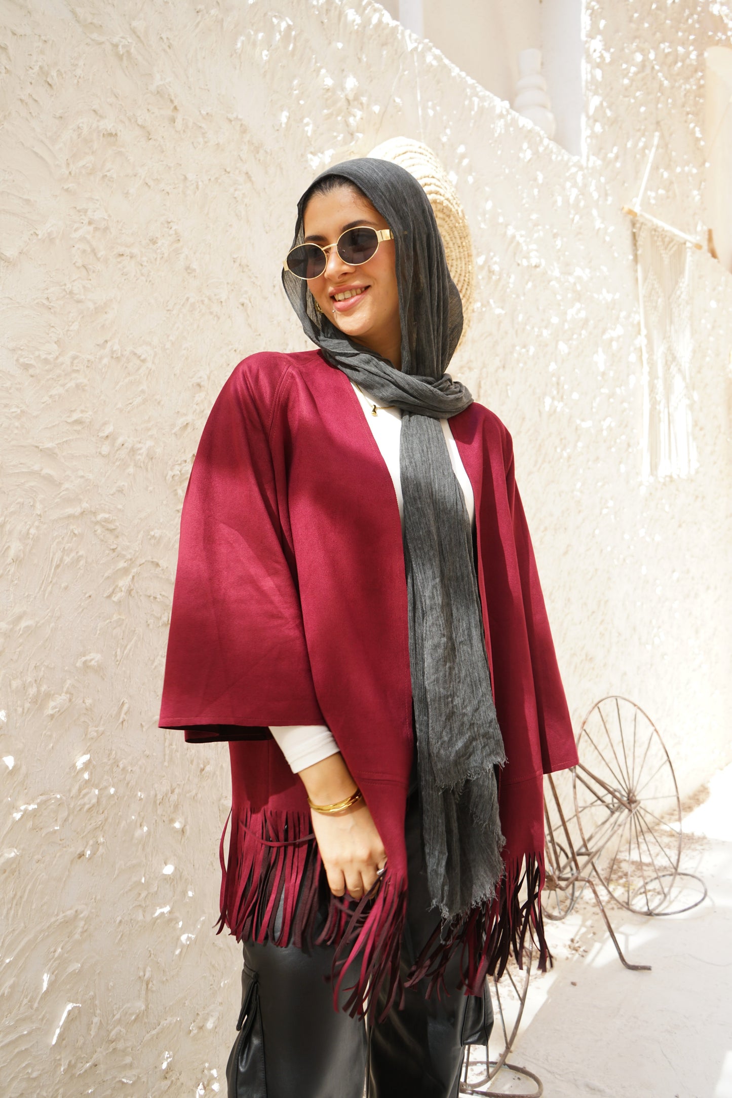 Nasaya Chamois K Burgundy Kimono one size