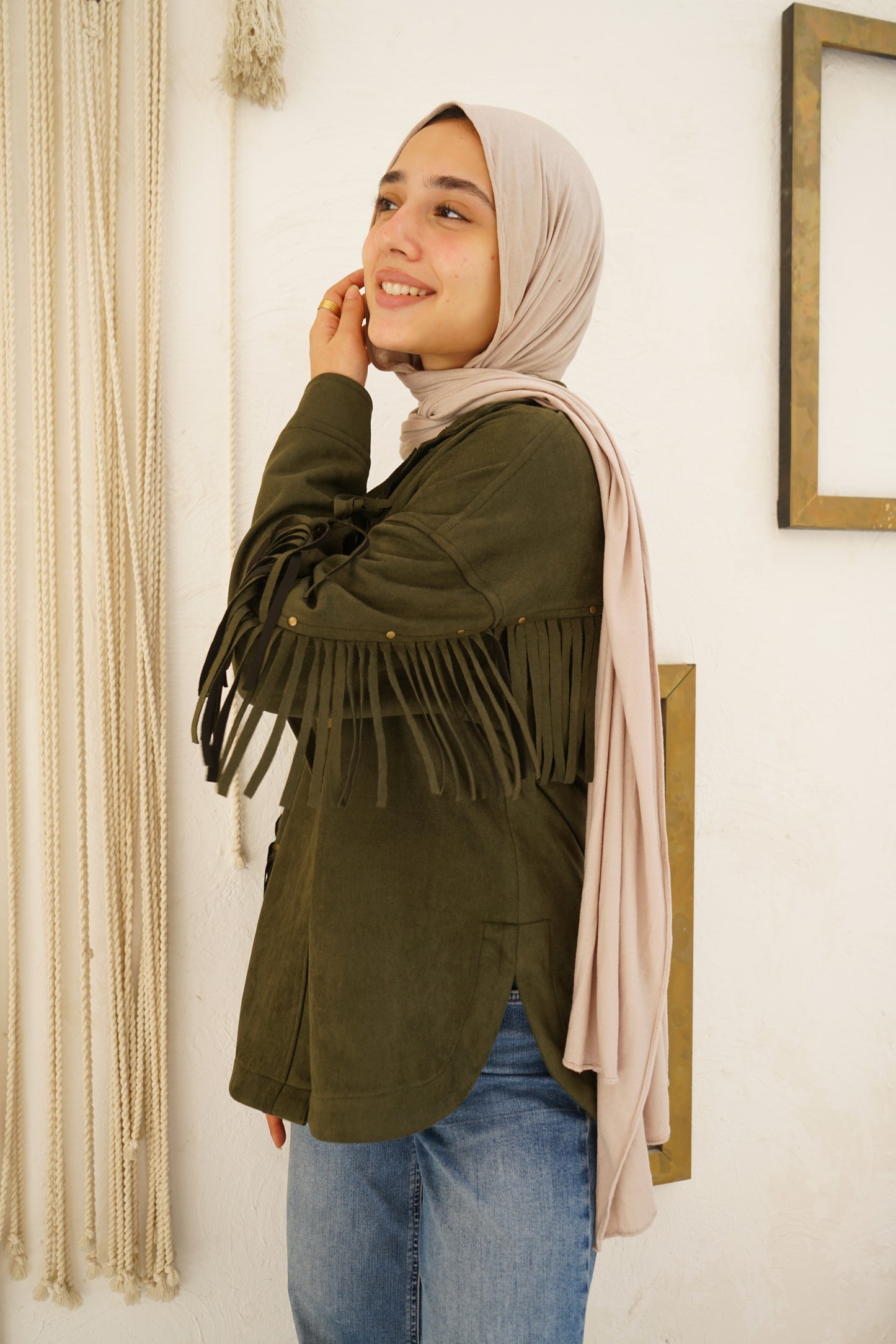 Nasaya modern west olive Jacket