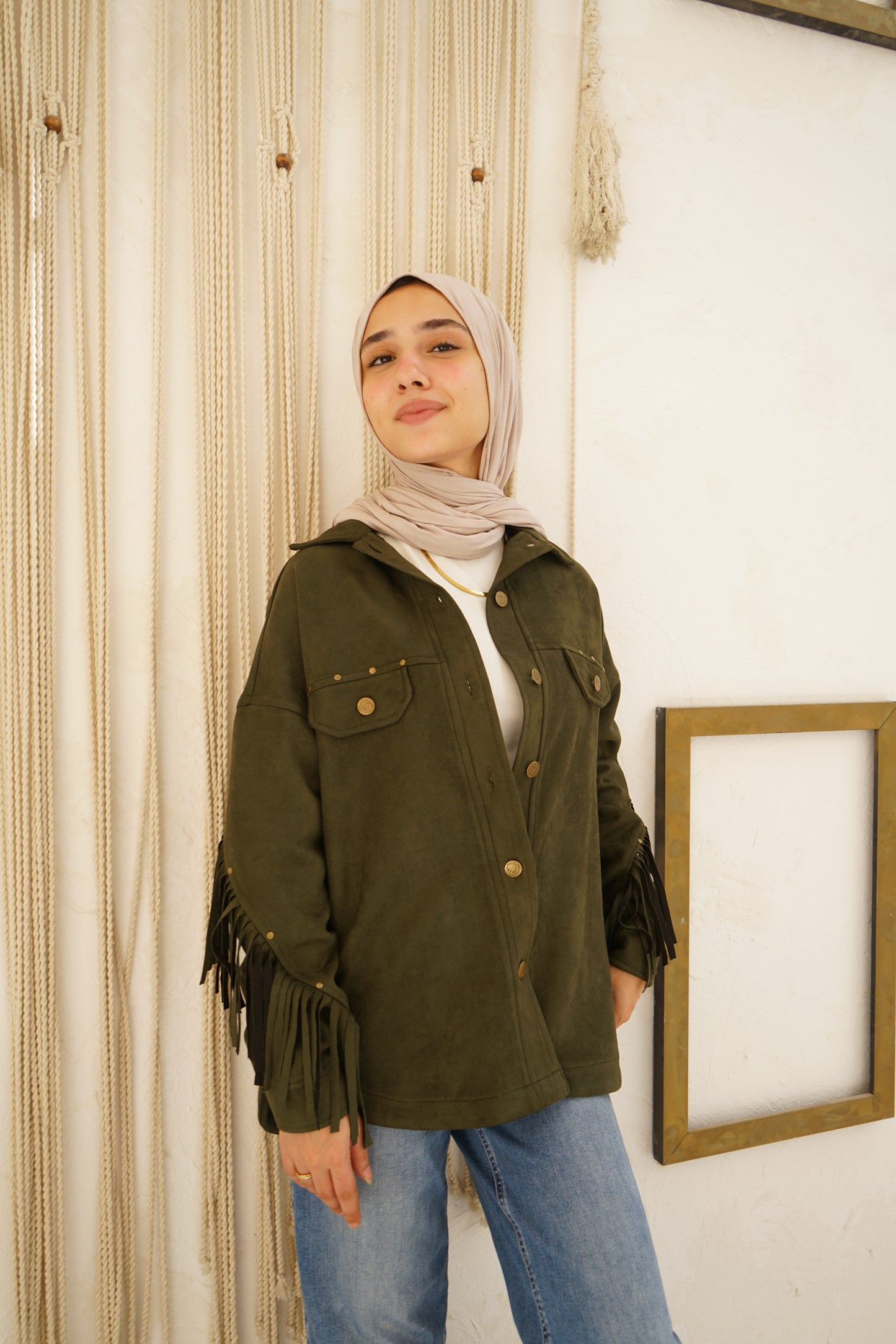 Nasaya modern west olive Jacket