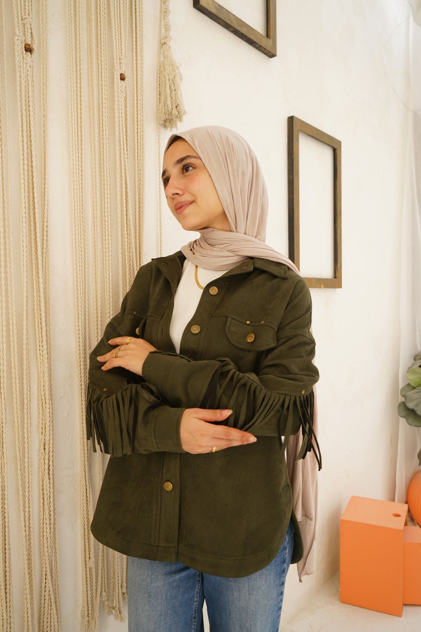 Nasaya modern west olive Jacket