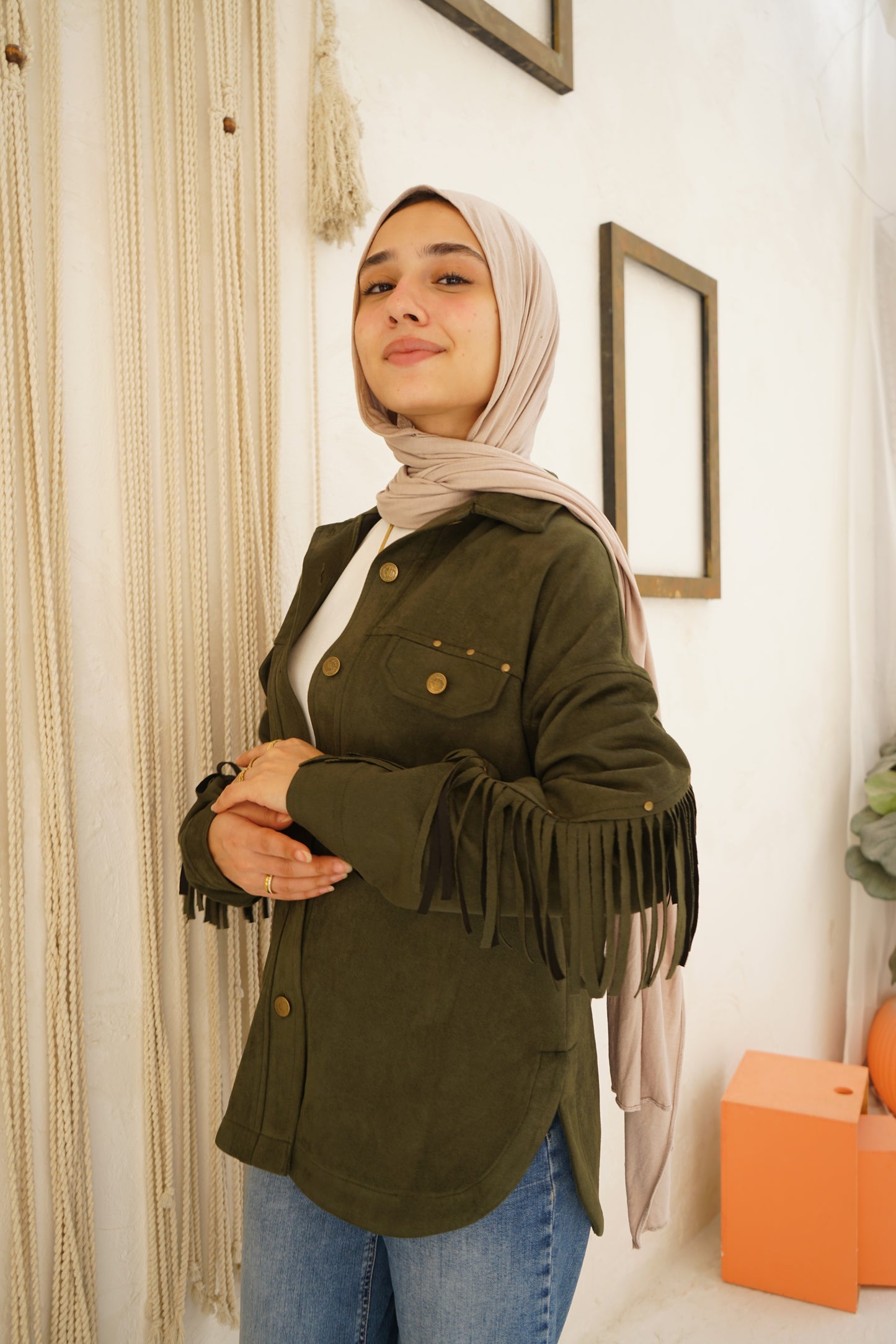Nasaya modern west olive Jacket