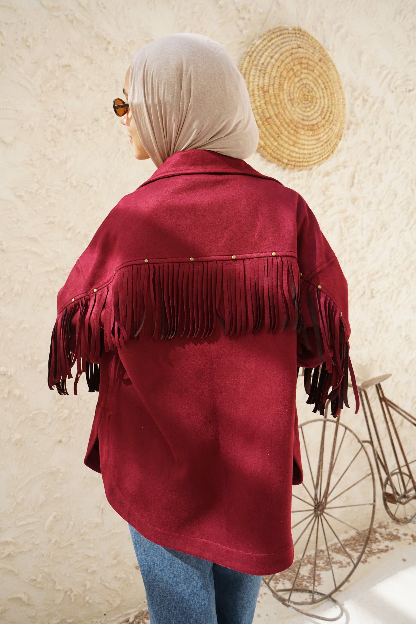 Nasaya modern west burgundy Jacket